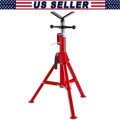 V-Head Jack Stand ,Folding Pipe Jack Stand 28″-52″ Height ,2500Lbs 1/8″-12″ Pipe