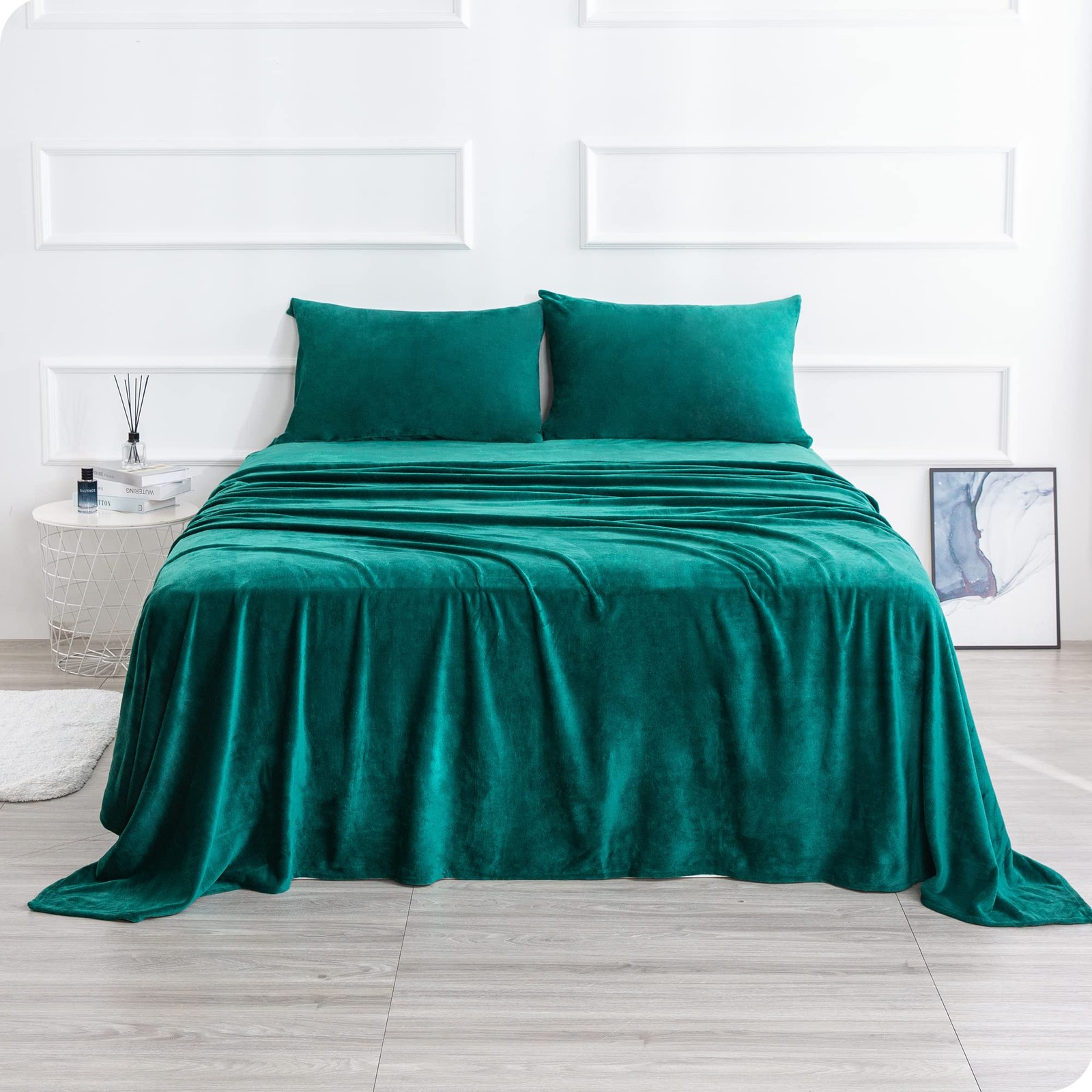 Velvet Plush Sheets Set Full Size, Micro Fleece Soft Cozy Sheet and Pillowcas... gallery