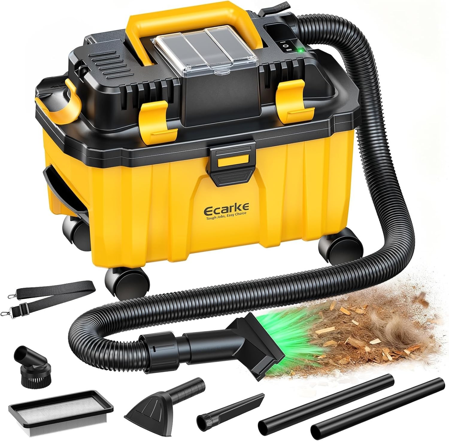 2.5 Gal Cordless Wet Dry Vacuum Compatible with DeWalt 20V Battery, 3-in-1 Shop gallery
