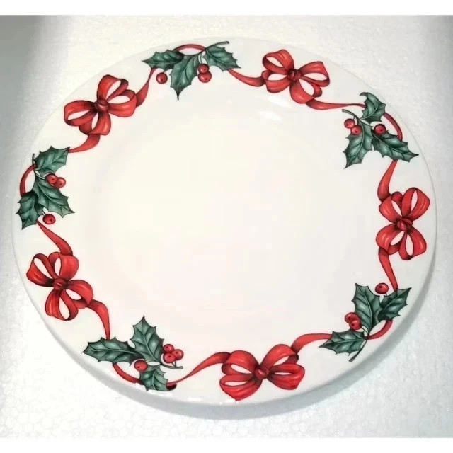 Roy Kirkham Fine Bone China 9-Inch Christmas Dinner Plate Set of 6 – Made in Eng gallery