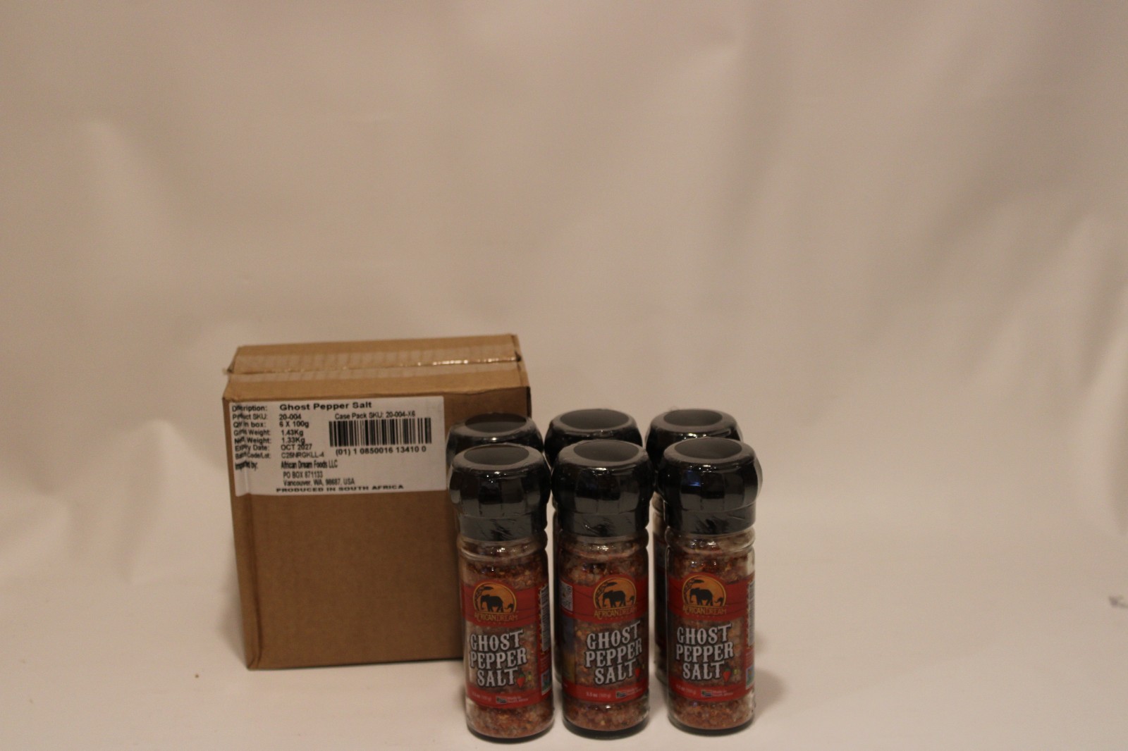 African Dream, Ghost Pepper Salt - NEW, Sealed - Lot of 6 x 100g bottles gallery