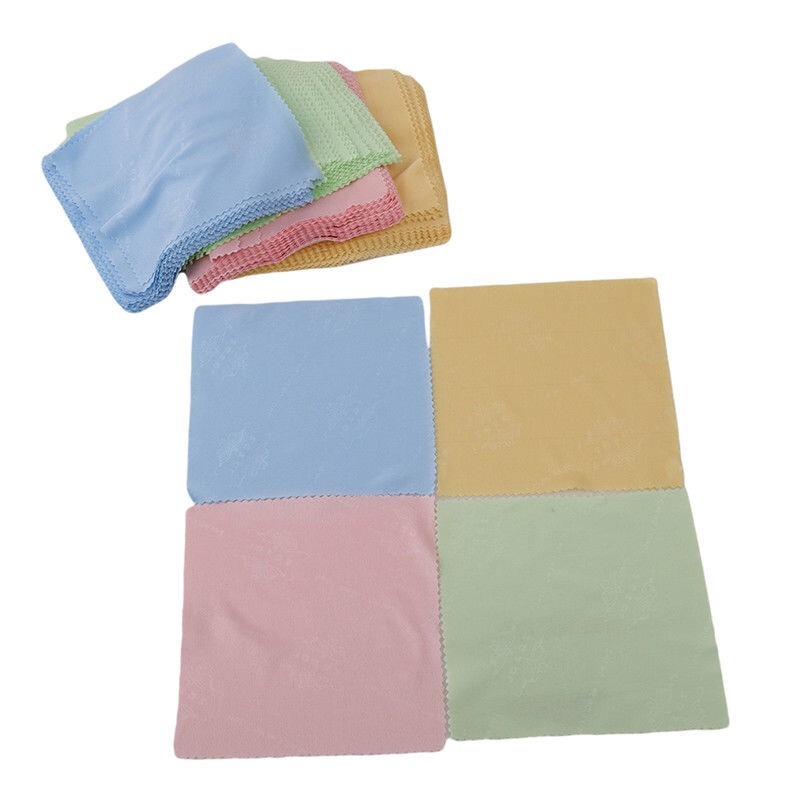 100pcs Microfiber Glasses Cleaning Cloth 5.1"×5.1" Clean Spectacles Dust Smudges gallery