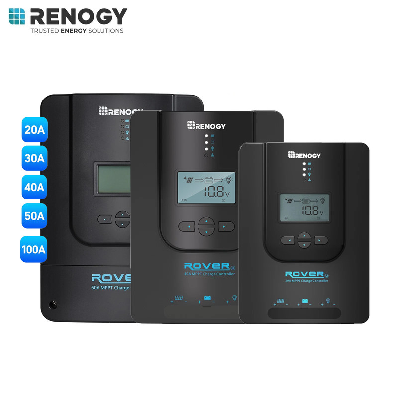 Renogy MPPT Solar Charge Controller 20A/30A/40A/60A/100A 12V/24V/36V For Solar gallery