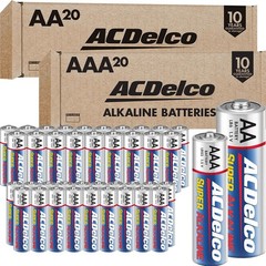 Acdelco Double AA and Triple AAA Batteries, 40-Count Battery Combo Pack for Home