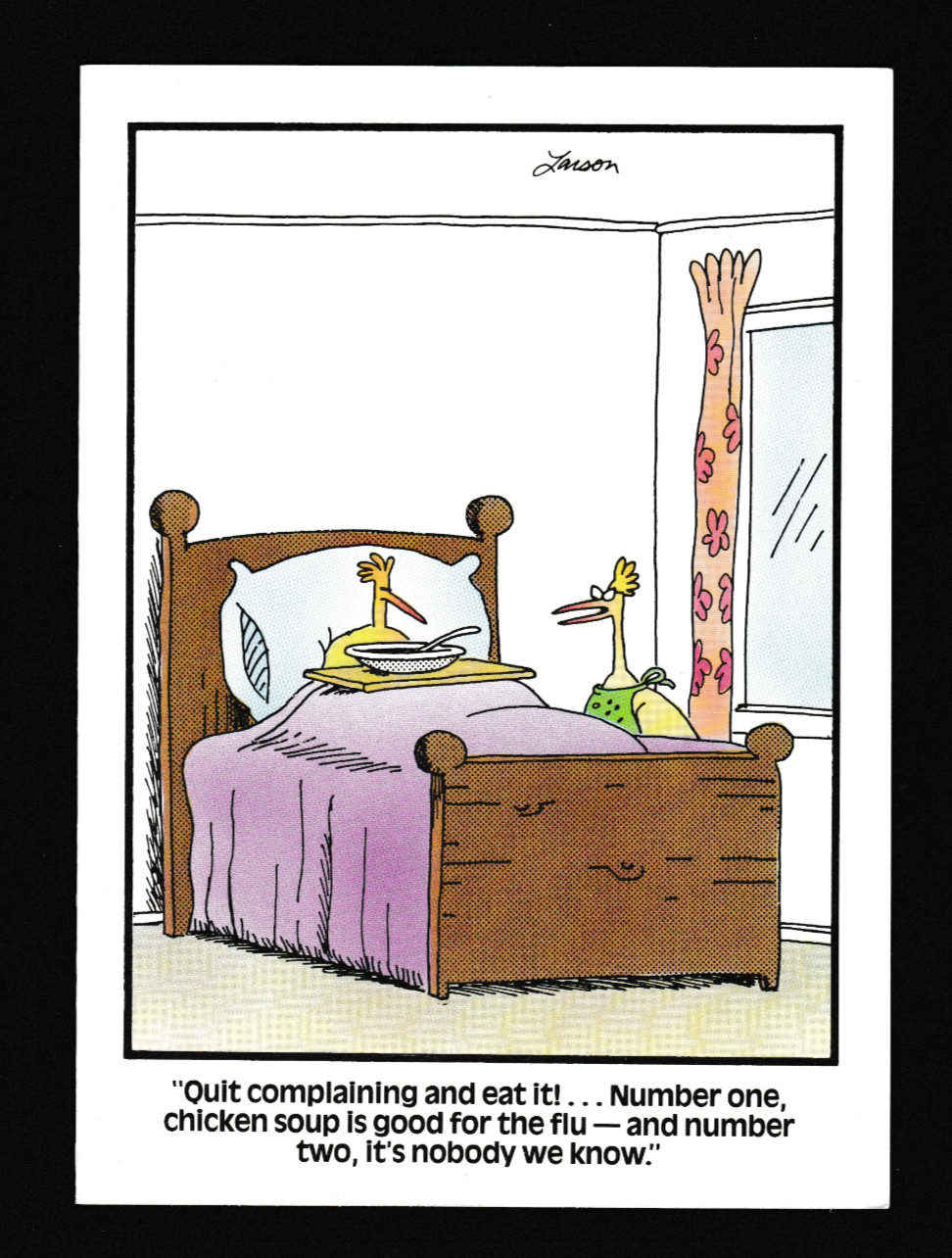 THE FAR SIDE Vintage GET WELL SOON GREETING CARD Gary Larson RARE Collectible gallery