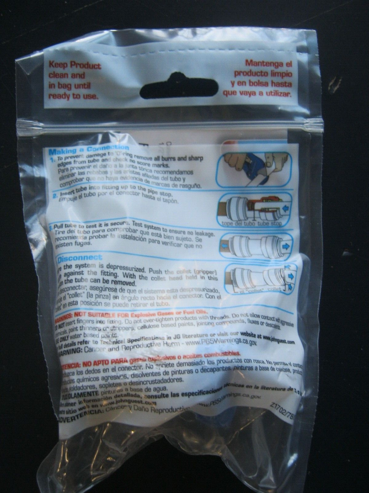 NEW John Guest ASVPP2LF Angle Stop Valve 3/8"M X 3/8"F X 3/8" tube push fit gallery