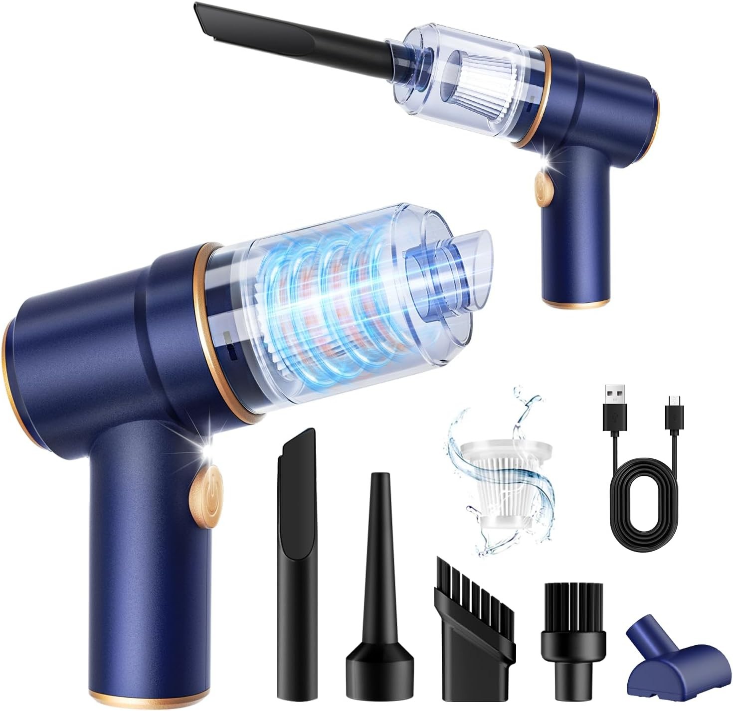 Handheld Car Vacuum Cleaner,11000PA Vacuum Cleaner & Air Duster,120W High Power gallery