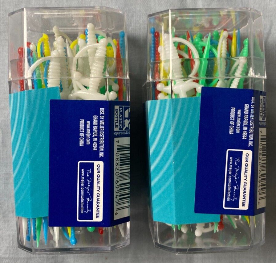 Meijer Plastic Swords Multicolor 40 Count Each Lot of 2 NEW gallery