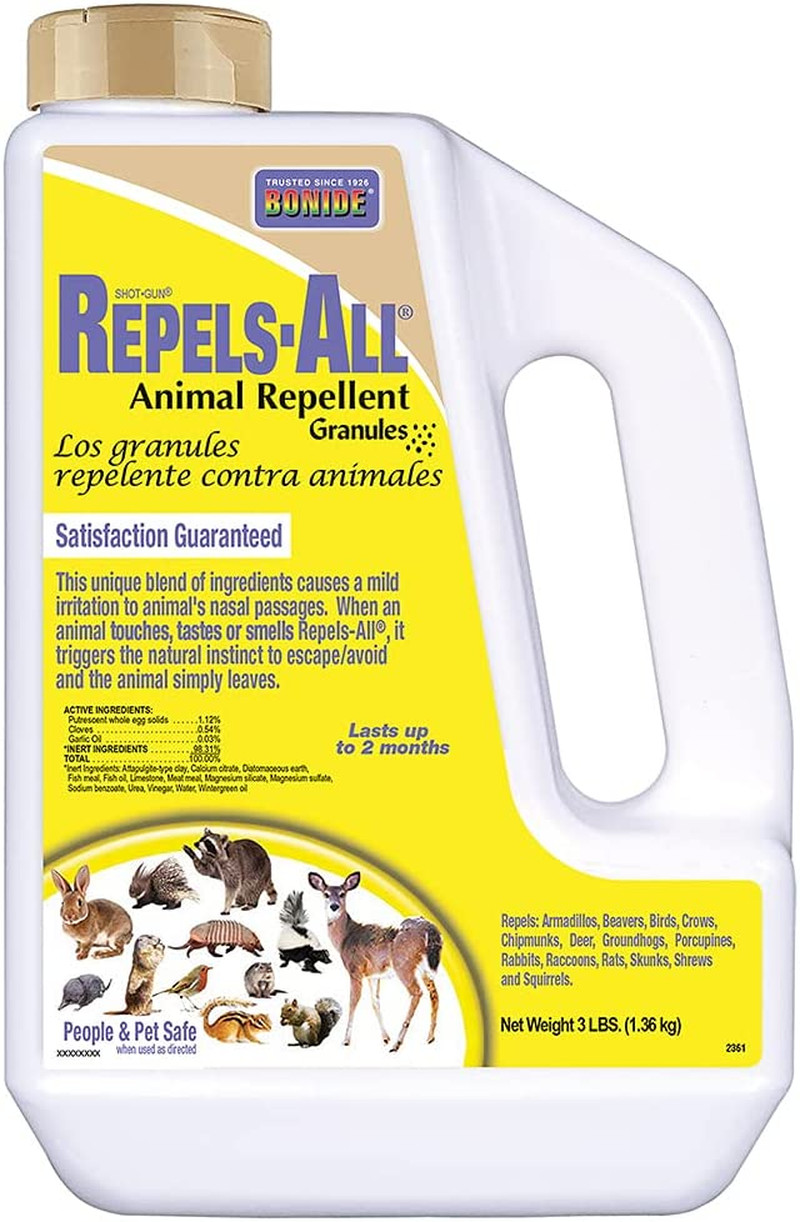 Bonide 3 lb. Repels-All Animal Repellent Granules, Repels by Taste, Smell gallery