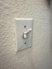 Funny White Light Switch Cover Set – 3D Printed Gag Gift, Small Home or Office