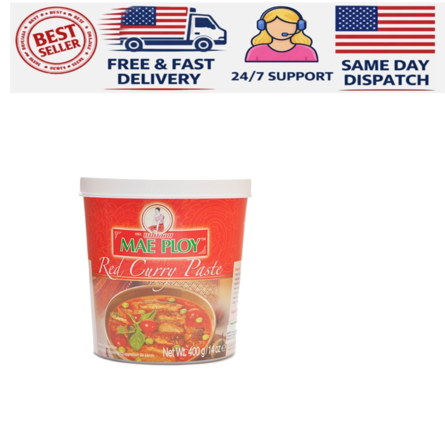 Red Curry Paste, Authentic Thai Curry Paste With Red Chili, Shrimp Paste, Lem... gallery