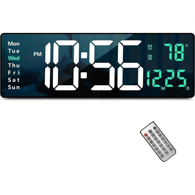 16inch BIG DIGITAL LED CLOCK WALL MOUNT LARGE NUMBERS TIMER DATE TEMPERATURE gallery