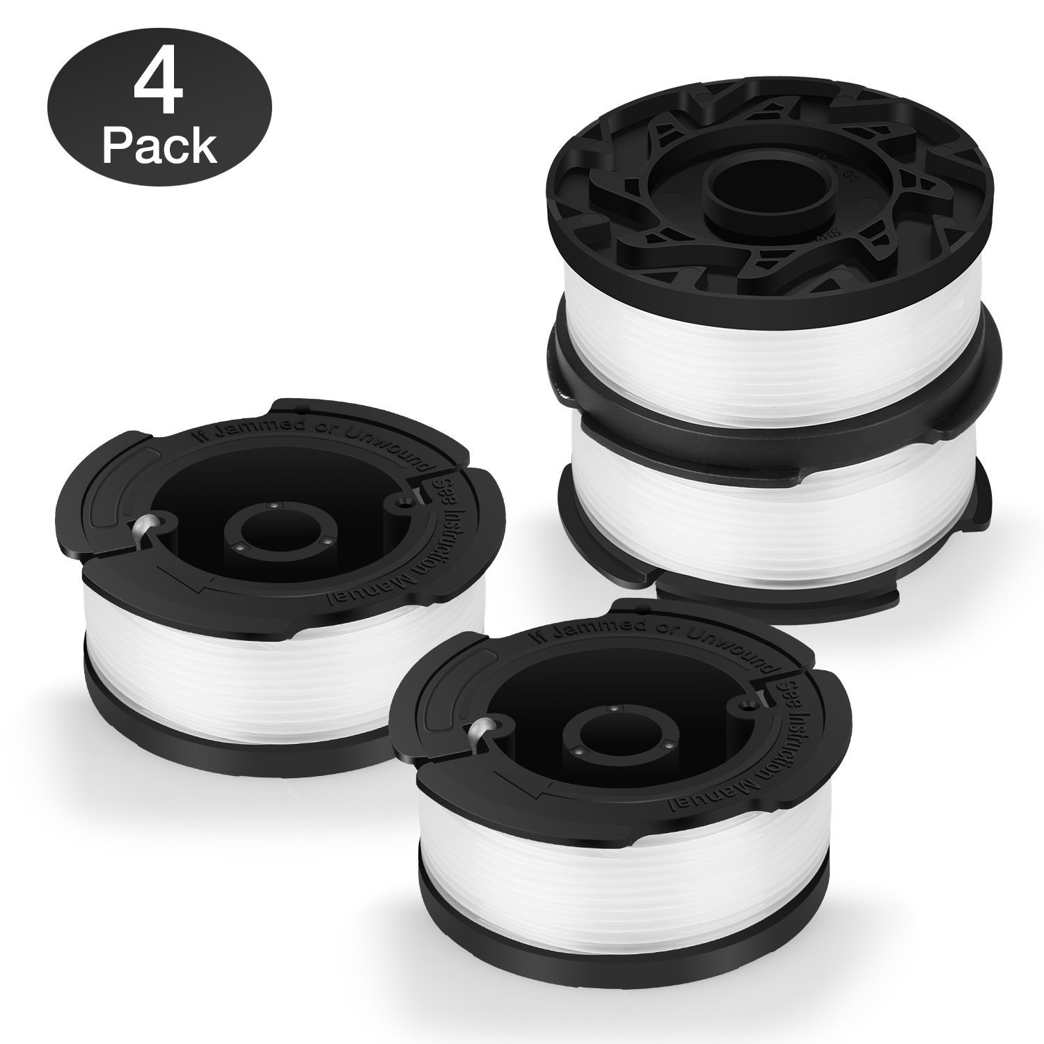 Replacement for - BLACK+DECKER AF-100-3ZP 30ft .065" Trimmer Spool, 4-Pack gallery