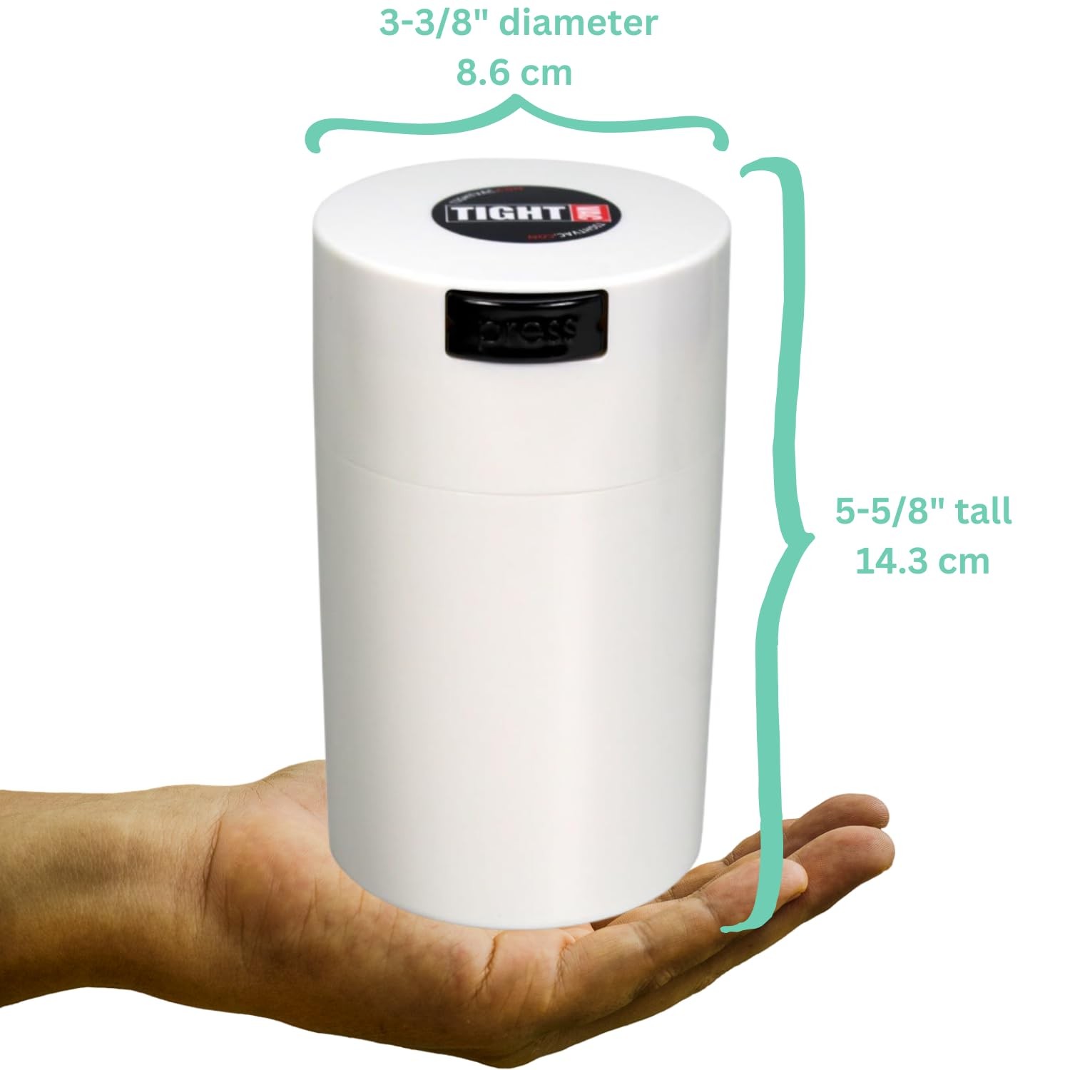 Airtight Container Patented Multi-Use Vacuum Smell Proof 1 oz to 6 Ounce White gallery