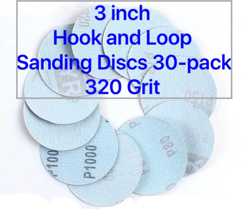 3 inch Hook and Loop Sanding Discs 30/pk 320 Grit