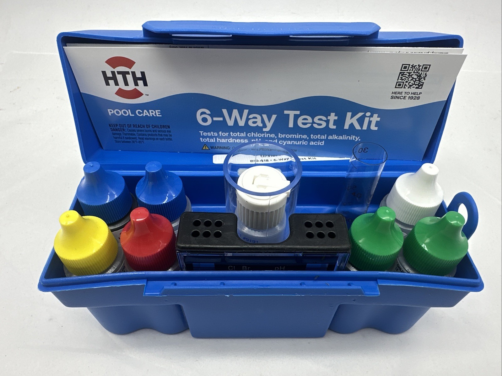 HTH Pool Care 6-Way Test Kit: 100 Tests, 1lb - Ideal for Swimming Pools, New gallery