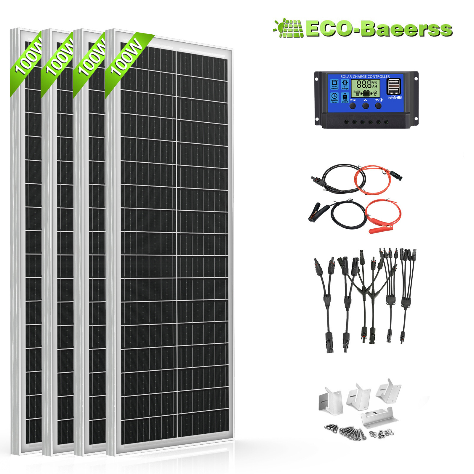 100W 200W 300W Watt Mono Solar Panel kit 12V RV Caravan Power Home Off Grid Boat gallery