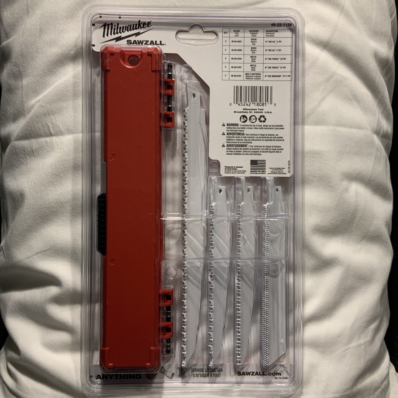 Milwaukee SAWZALL Demolition Reciprocating Blade Set - 12 Pieces (49-22-1129) gallery