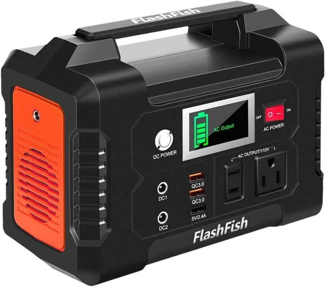 FlashFish 200-W 110-V Portable Solar Power Station Inverter Generator w/ Battery gallery