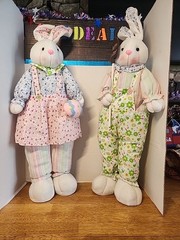 Easter Bunny Door Greeter Set Handerson 2012 Porch Rabbits Standing
