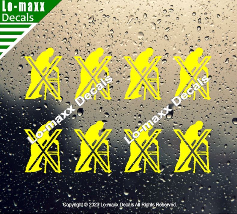 Old Man With Walker Kill Markings Tally Car Truck SUV Die Cut Vinyl Decal gallery