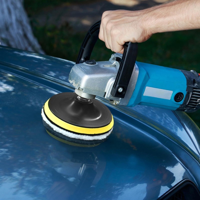 7 Pcs 3 Inch 80 Mm Wool Buffing Polishing Pad Car Polisher Buffer Drill Attach gallery