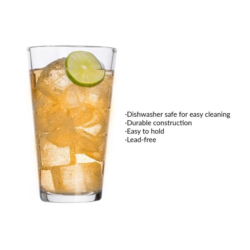 (4 pack) 16 oz Clear Pint Glass gallery