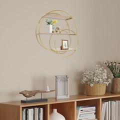 Wall Mounted Circular Storage Rack 10 x 33cm Shelf, 3-tier Storage Display Rack