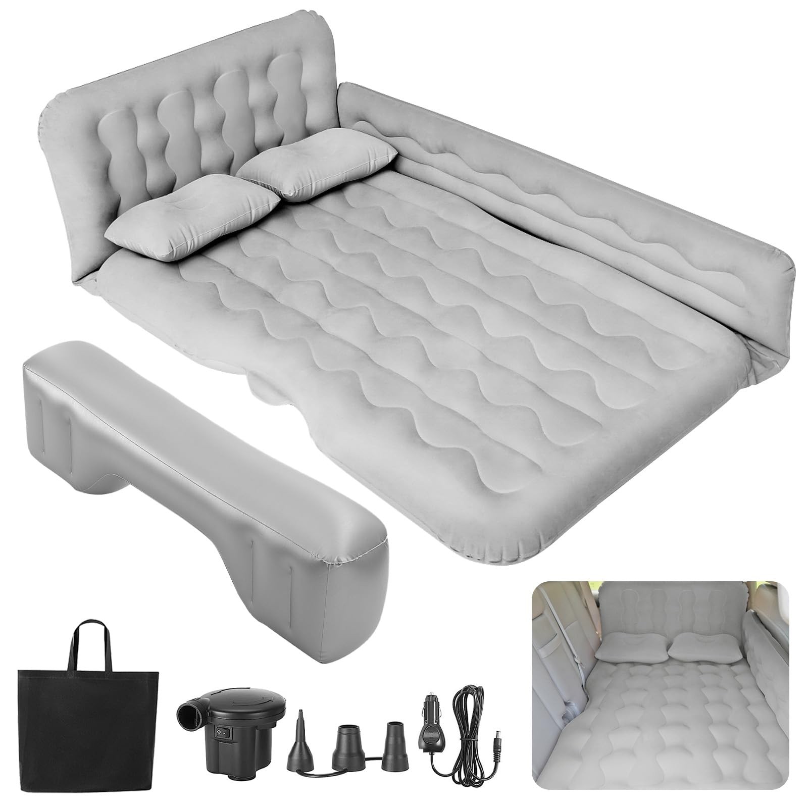 SUV Air Mattress Inflatable Car Bed with Pump and Pillows Travel gallery
