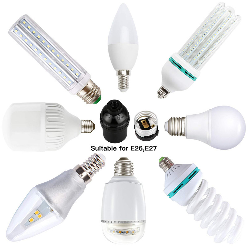 E26 E27 Light Sockets, 8 Packs Edison Period Retro Style Pendant Lamp Holder, Re gallery