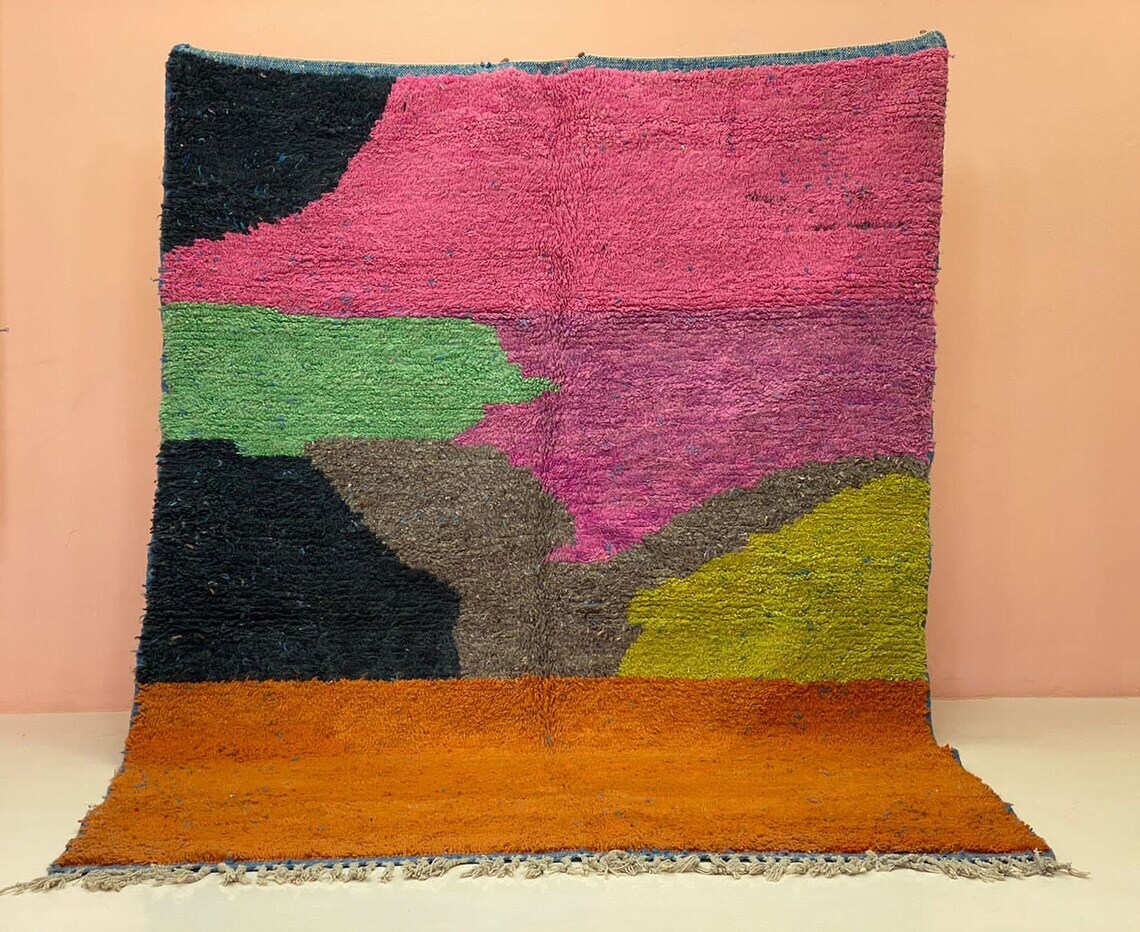 Luxurious Berber Carpet 5x12-Colorful Berber Rug-Gorgeous Beni Ourain Rug-Colorf gallery