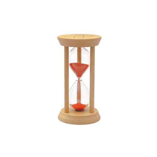 Sand Timer,Wood Sandglass Clock - Modern Hourglass Watch with 100% 2Min Red gallery