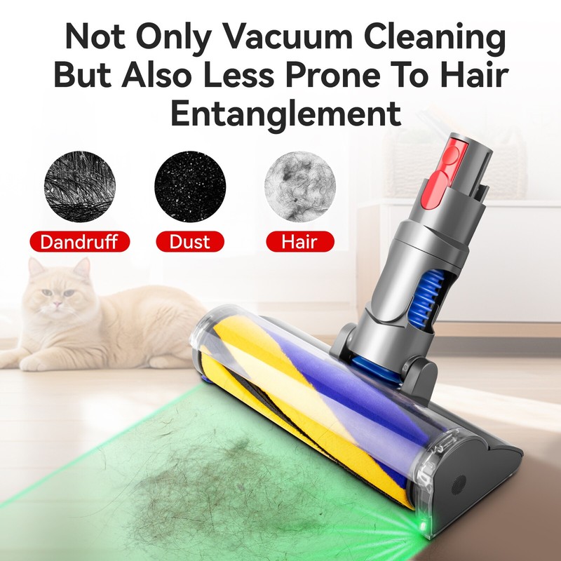 Soft Roller Cleaner Brush Head for Dyson V7 V8 V10 V11 V15 Models Vacuum Parts gallery