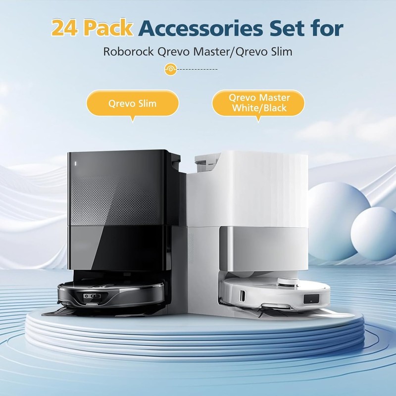24 Pack Accessories Kit for Roborock Qrevo Master/Qrevo master Parts gallery