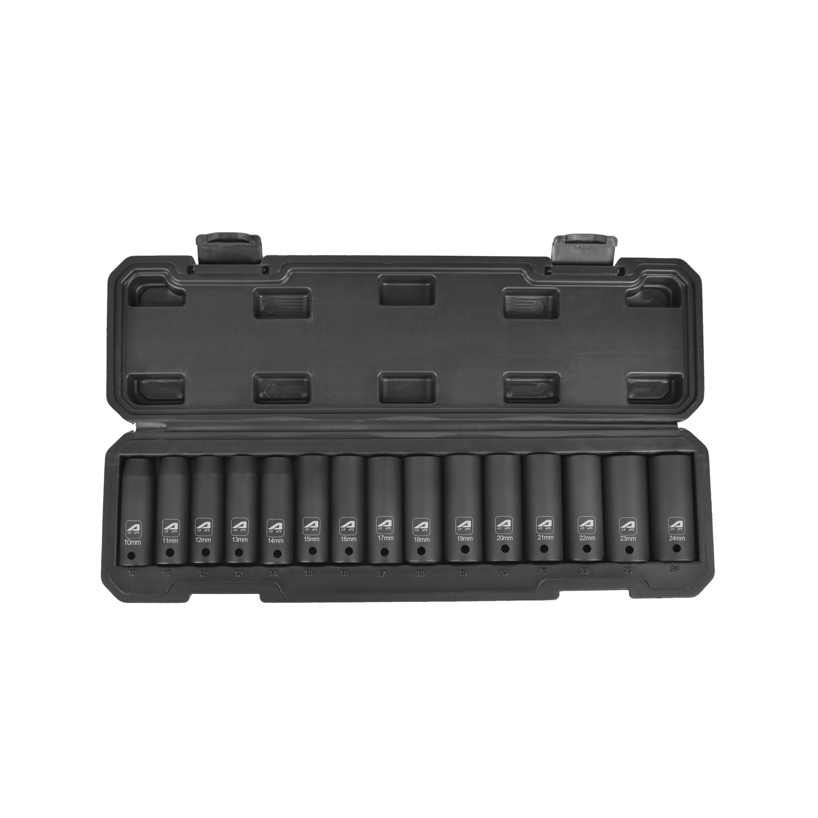 1/2”Drive Metric Deep Impact Socket Set,6-Point Design,16-Piece Set 10mm to 24mm gallery