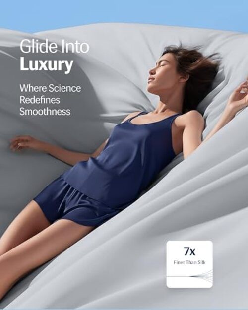 Evercool+ Cooling Sheet Set, Breathable Bed Sheets for Hot Twin XL Light Gray gallery