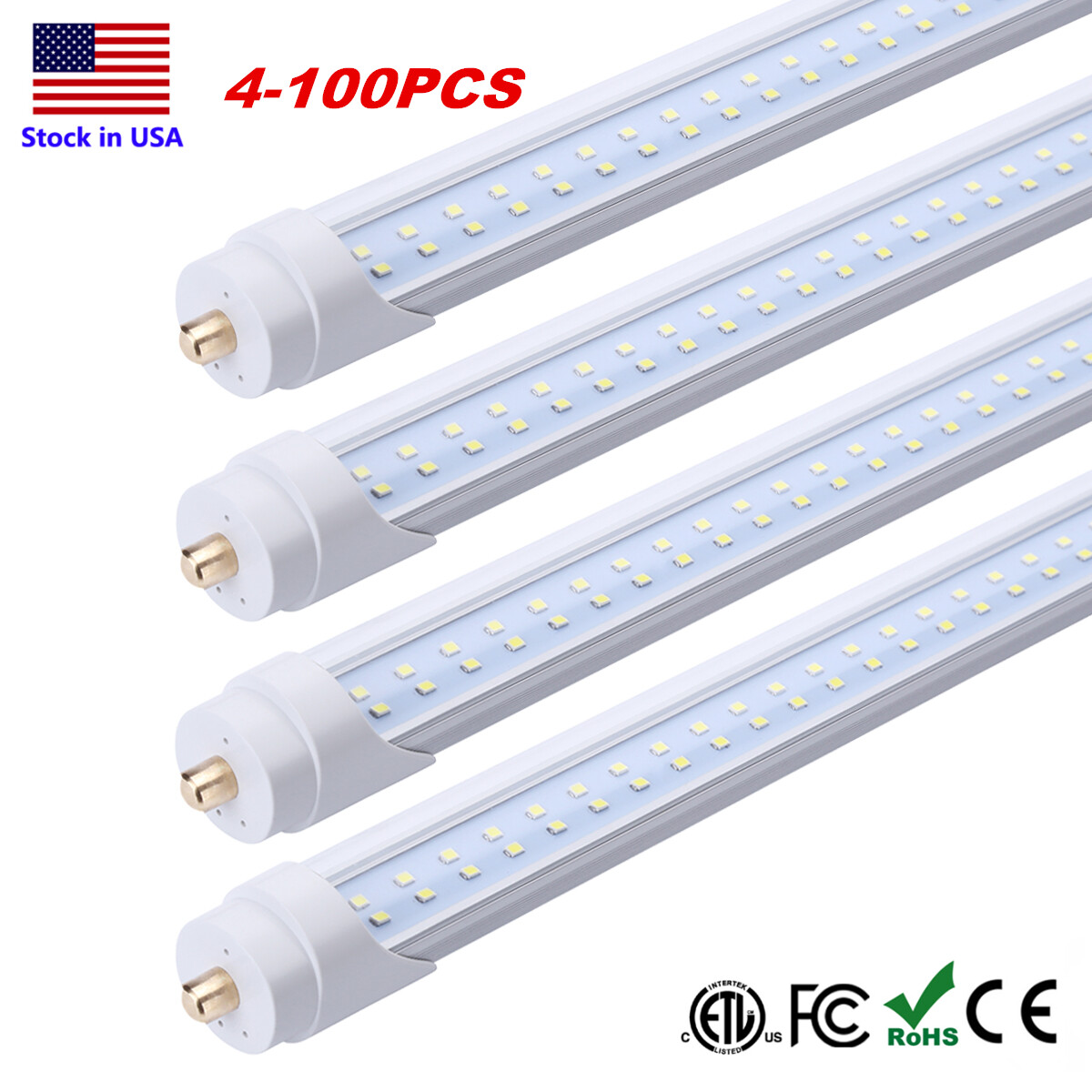 8 Foot Single Pin LED Fluorescent Bulbs (150W Replacement) FA8 LED Tube Light gallery