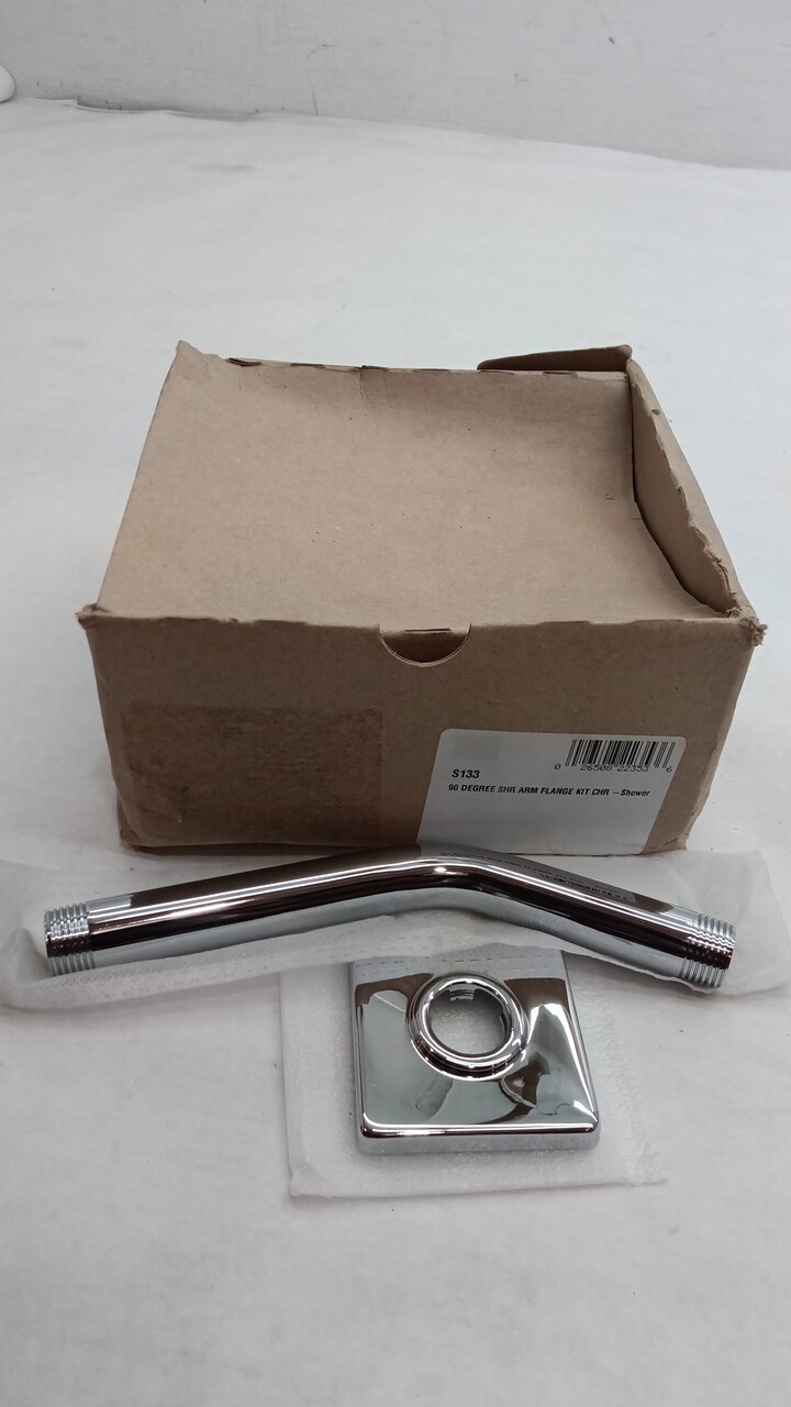 Moen S133 8-Inch Standard Shower Arm with Modern Square Flange in Chrome gallery