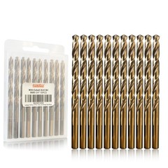 Luckyway 1/4 Inch Cobalt Drill Bits (10 Pack), M35 HSS Metal 1/4″ 0.25 inches