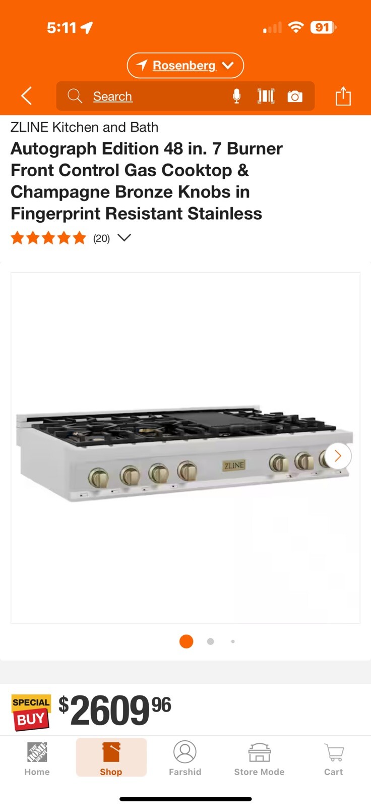 Burner Front Control Gas Cooktop gallery