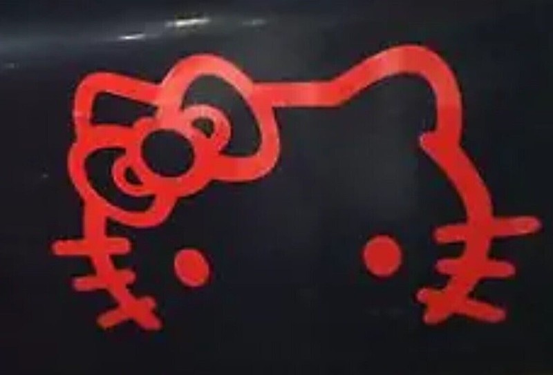 2pcs Red, Silver, Black, Hello Kitty Car Rearview Mirror Decal Sticker St-62 gallery