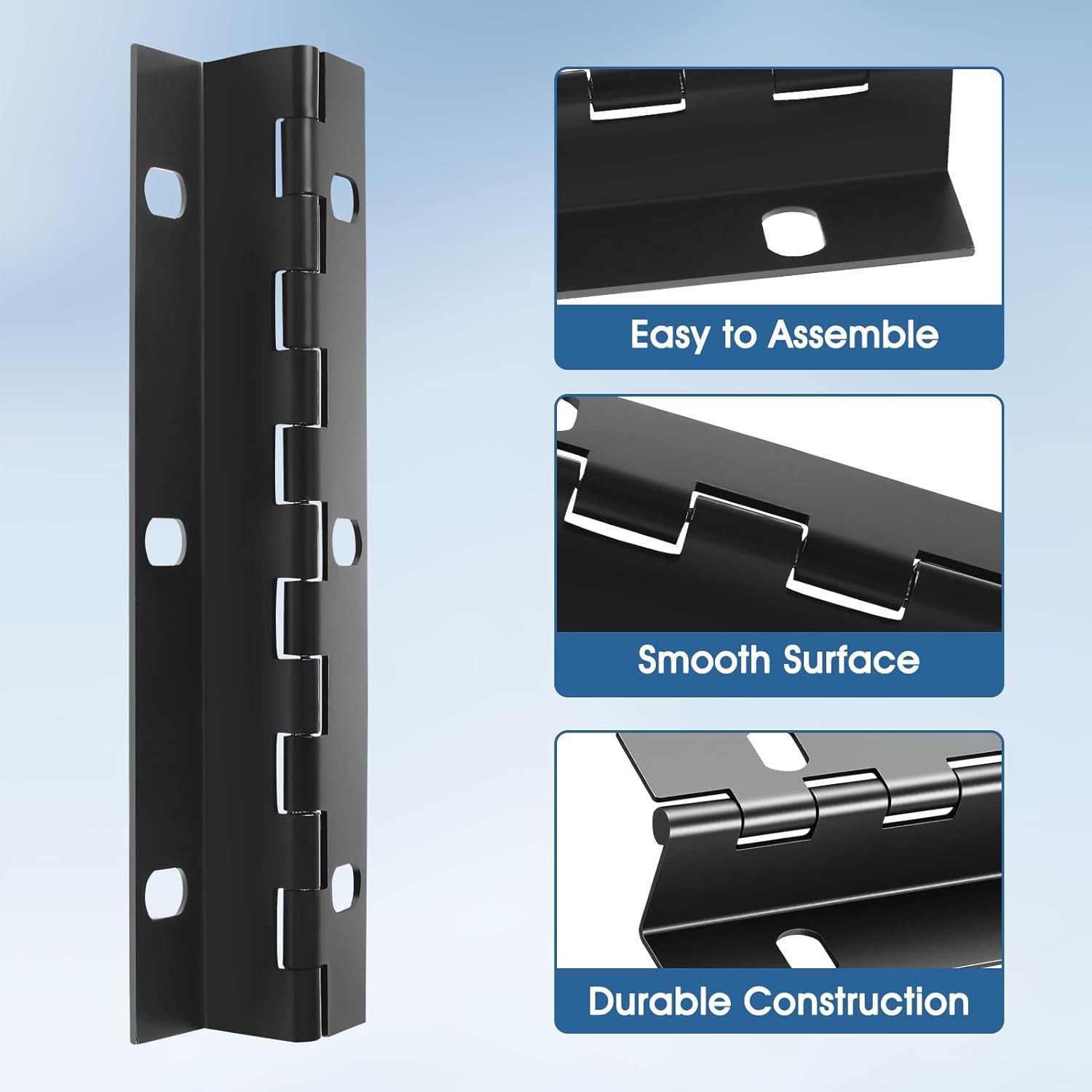 Mailbox Door Hinge,Mailbox Hinge Replacement Parts for 6.3"x1"x1", Black gallery
