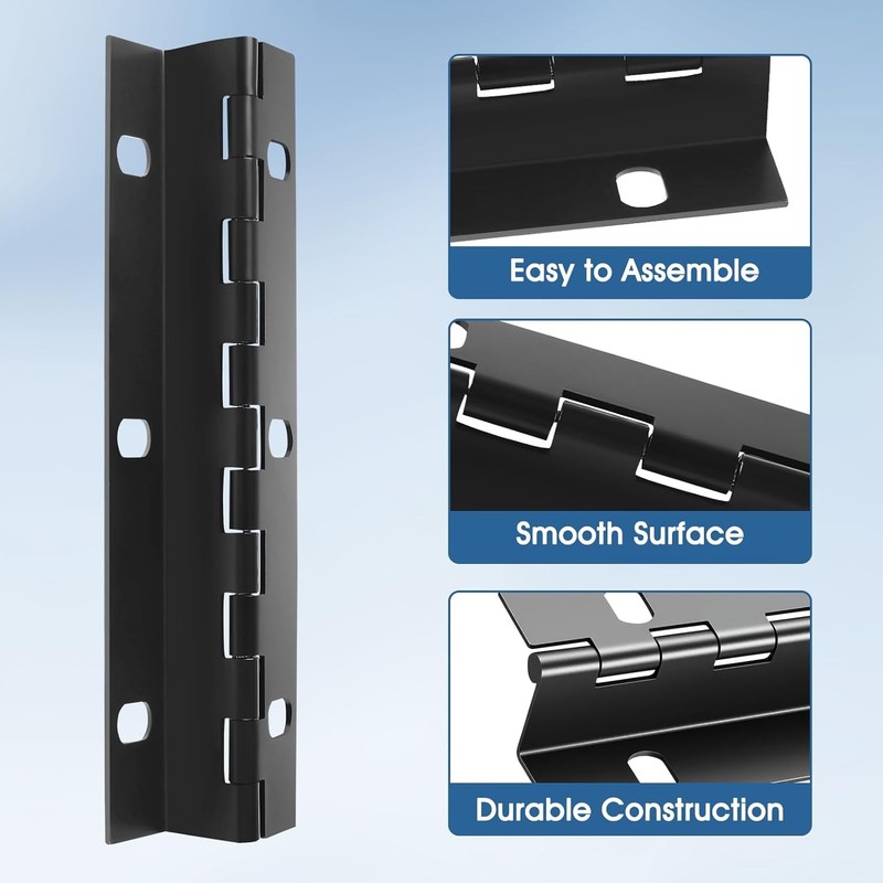 Mailbox Door Hinge,Mailbox Hinge Replacement Parts for 6.3"x1"x1", Black gallery