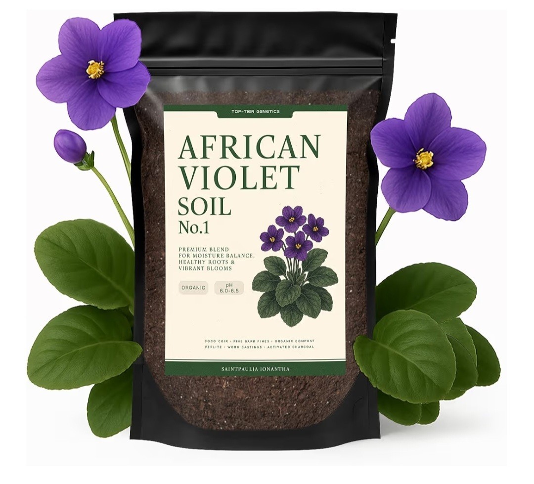 Organic African Violet Soil Nutrient Rich Potting Mix for Strong Roots 4 Quarts gallery
