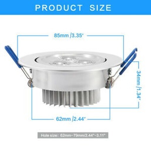 4/10pc 3W/5W LED Downlight Dimmable Spot Panel light Recessed Ceiling Lamp 110V gallery