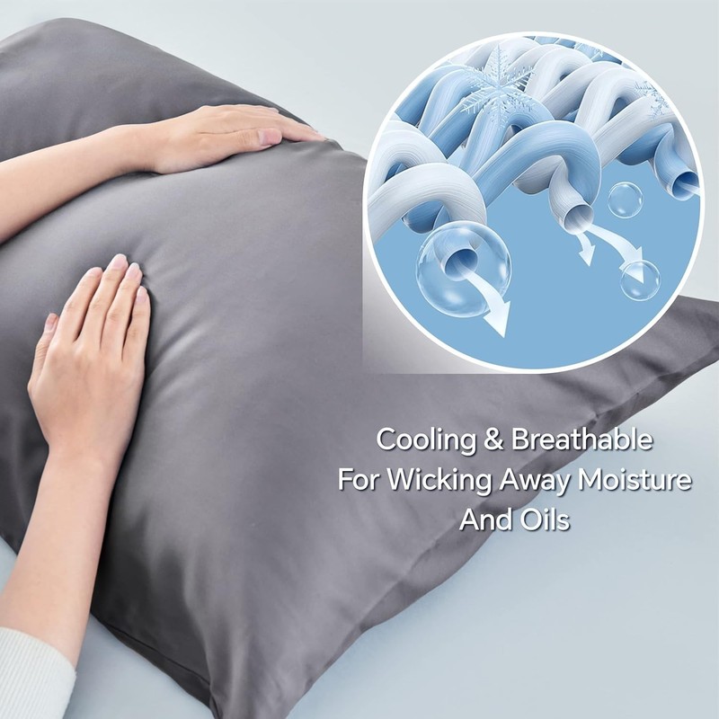 Breathable Envelope Closure Pillow Cases - Set of 2, 20x26 for Hot Sleepers gallery