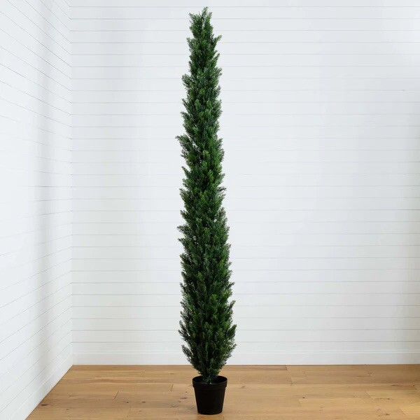 10’ Topiary Cedar Pine Artificial Tree Home Decor UV Indoor/Outdoor. Retail $379 gallery