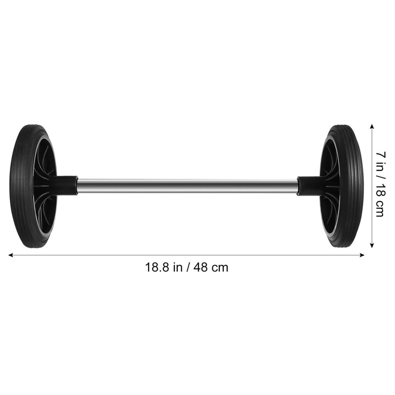 Garbage can Wheels Replacement Set with Hollow Shaft Plastic Trash can Pulley... gallery