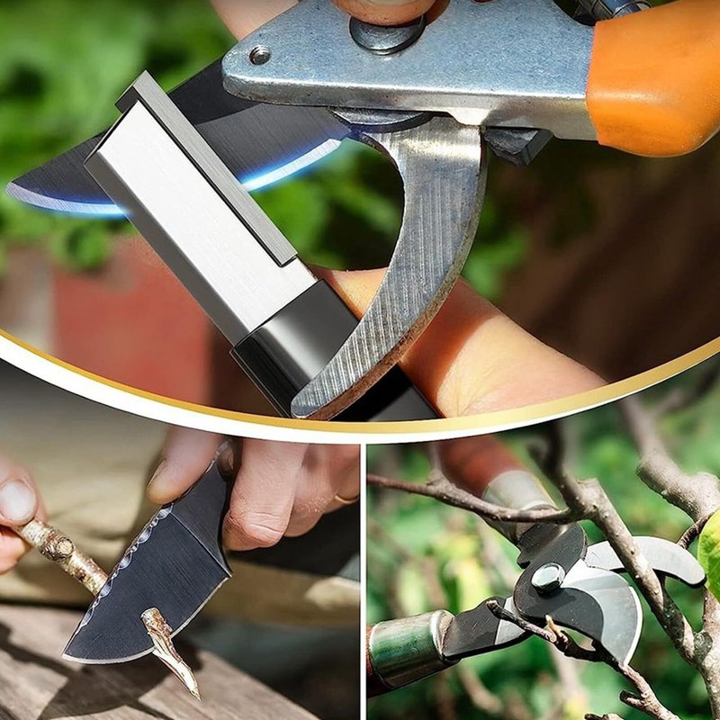Black/red Garden Tool Sharpener QuickGardening Scissors Sharpener for Lawn Mower gallery