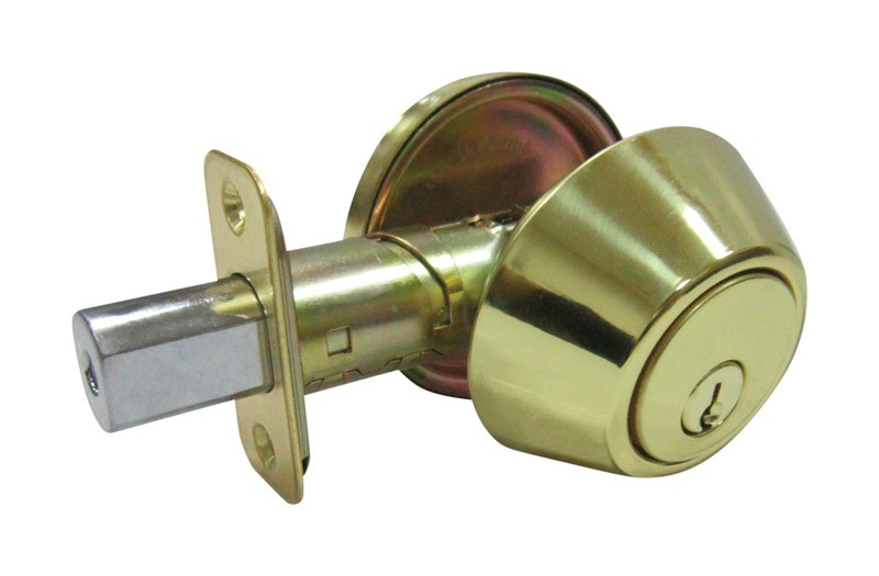 Faultless DL71 ANSI Grade 3 Polished Brass Single Cylinder Deadbolt 1-3/4 in. gallery